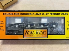 Rail King 30-7660 MTH Auto Transport Flat Car w/Ertl '65 Shelby Cobras, LNIB