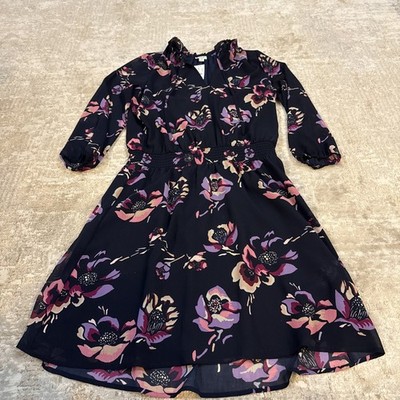 J Crew Floral Print Dress Size M