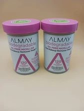 Almay Eye Makeup Remover Pads with Aloe, Oil Free, 120 Count (Pack of 2) 