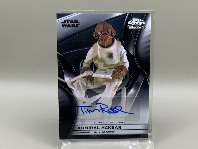 2025 Star Wars Smugglers Outpost Chrome Black Auto Tim Rose as Admiral Ackbar