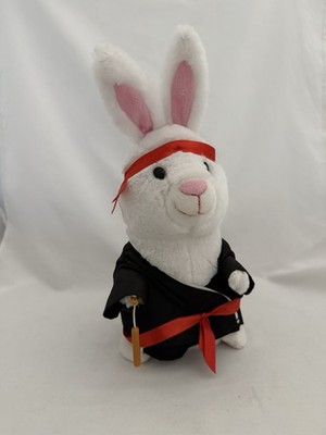 Gemmy Ninja BUNNY Kung Fu Fighting Animated Plush Nunchucks Dancing Pal Works