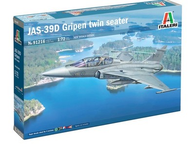 Italeri Plastic Model kit 1/72 Saab JAS-39D Gripen Twin Seater 91216 