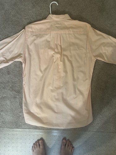 Tommy Hilfiger Shirt S Graduate End on End Peach Button Up Long Sleeve - Picture 6 of 13