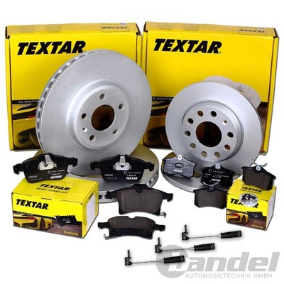 TEXTAR BREMSSCHEIBEN + BELÄGE VORNE + HINTEN für MERCEDES E-KLASSE W211 S211