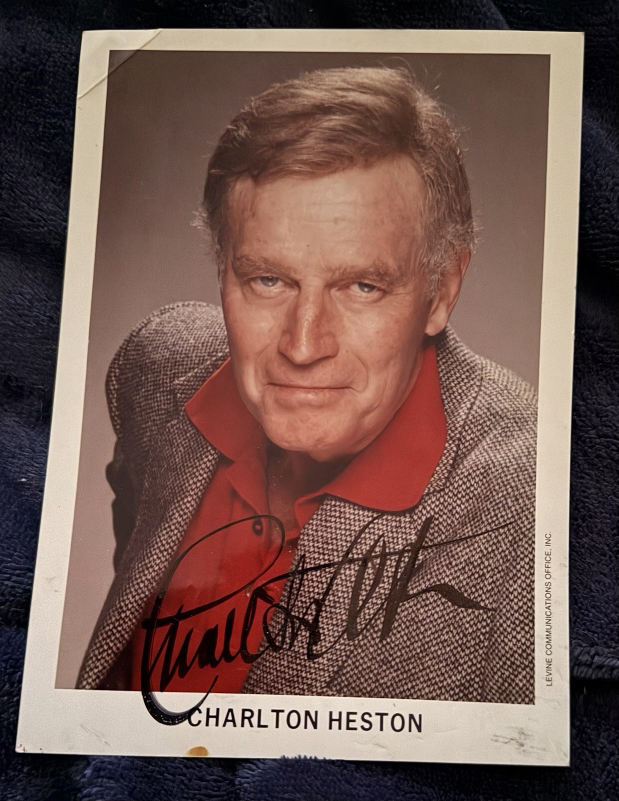 Charlton Heston Signed 5x7 Photo Ten Commandments Ben Hur  Autograph