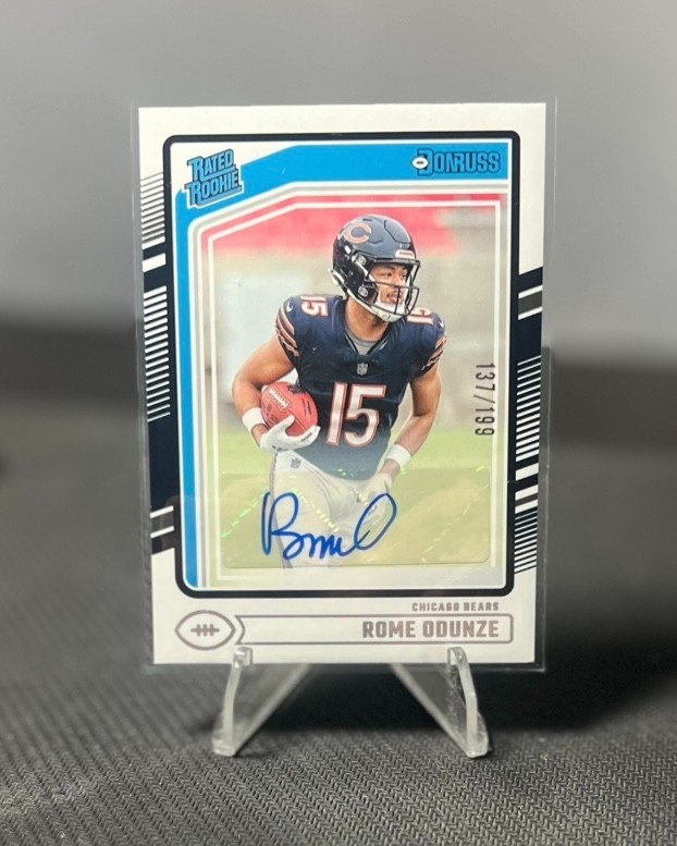 2024 Panini Donruss - Rated Rookie Rome Odunze #309 Autographs /199 (AU, RC)