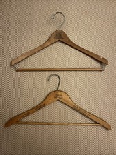 2-Very Old Wood Hangers With Pant Bar Elgin Hotel, Helmsley Hotels