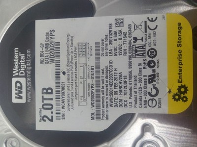 WESTERN DIGITAL WD2002FYPS-01U1B1  SATA FESTPLATTEN PLATINE #FS284