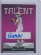 2025 Leaf Football Nation Pure Talent Pink Dane Weber 2/6 Auto Autograph 