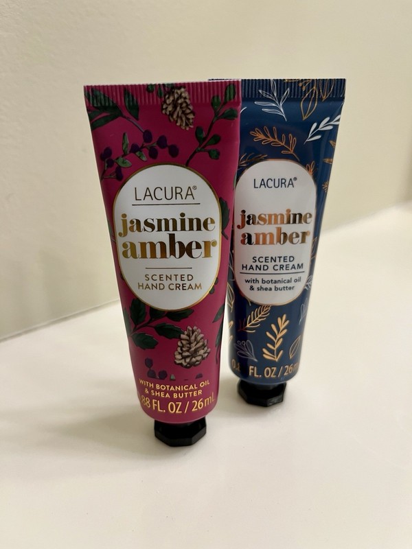 Lacura Jasmine Amber Scented Hand Cream w/ Shea Butter, 2 Pack 0.88 fl oz