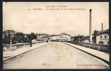 Old postcard Castres, Le Pont de Metz and le Carrefour de Durand 