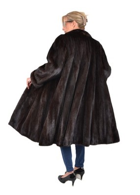 A5906 NERZMANTEL ECHT PELZ A-FORM NERZ MANTEL PELZMANTEL - SAGA MINK FUR COAT