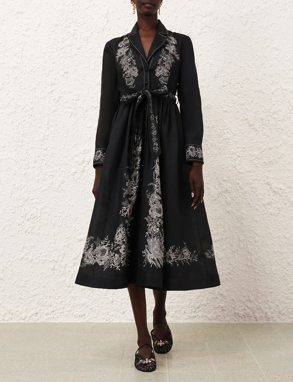 Zimmermann Shirt Midi Dress Size 2/US 8/UK 12 RRP$895-New With Tags