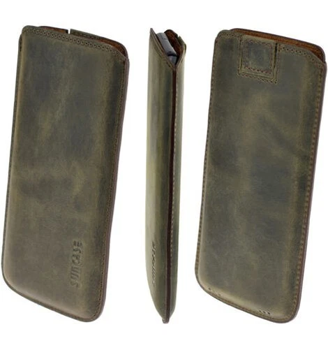 Hülle Suncase In Vera Pelle Custodia Slim Per HTC 10 - Immagine 3 di 4