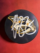 Viktor Stalberg Autographed Nashville PREDATORS Logo Puck NHL 
