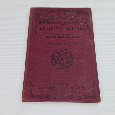 #ad English Sounds A Book for English Boys and Girls by Walter Ripman Vintage 1937 AU $29.50