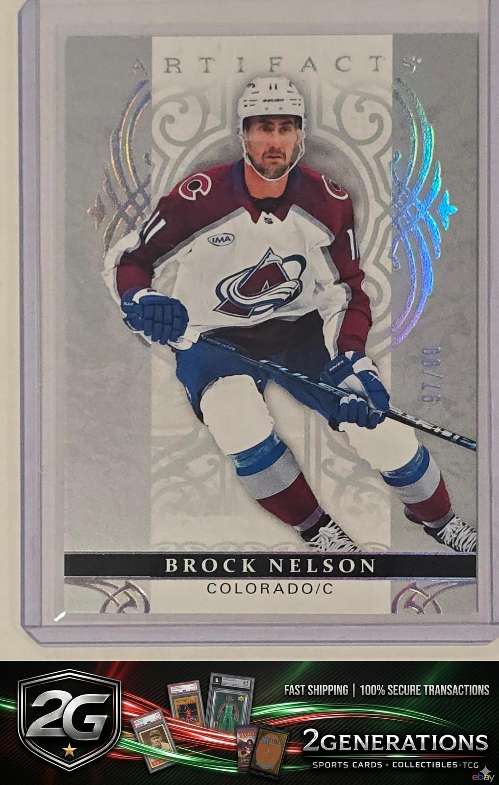 2026-27 Upper Deck Artifacts #82 Brock Nelson Platinum Sparkle #/99