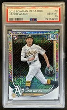 2025 Bowman Jacob Wilson Mega Box RC Refractor Rookie #9 Athletics PSA 10