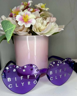 BIFFY CLYRO HEART FESTIVAL CUSTOM MADE CONCERT FREE GLASSES POUCH EVENT