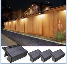 VOLISUN Solar Deck Lights 7 Colors & Warm White Outdoor 4-Pack 1800mah