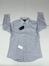 Original Penguin By Munsingwear Dress Shirt Mens 15.5 Blue Print Heritage Slim