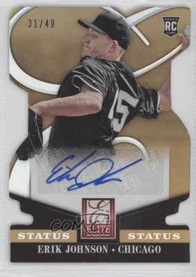 2014 Panini Donruss Status Gold Die-Cut 31/49 Erik Johnson Rookie Auto RC 4g6
