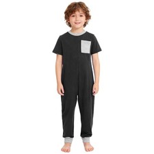 Kids Romper Leotard Bodysuit Back Invisible Zipper Jumpsuit Unitard Full Body