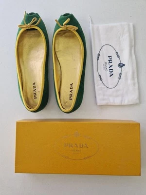 Ballerines PRADA 🌵 en cuir à bout ouvert TAILLE 39,5 Leather PRADA SHOES - Photo 1/4