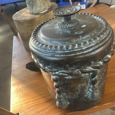 Vintage Maitland Smith Vintage Bronze Neoclassical Urn Container w/ Lid Ornate