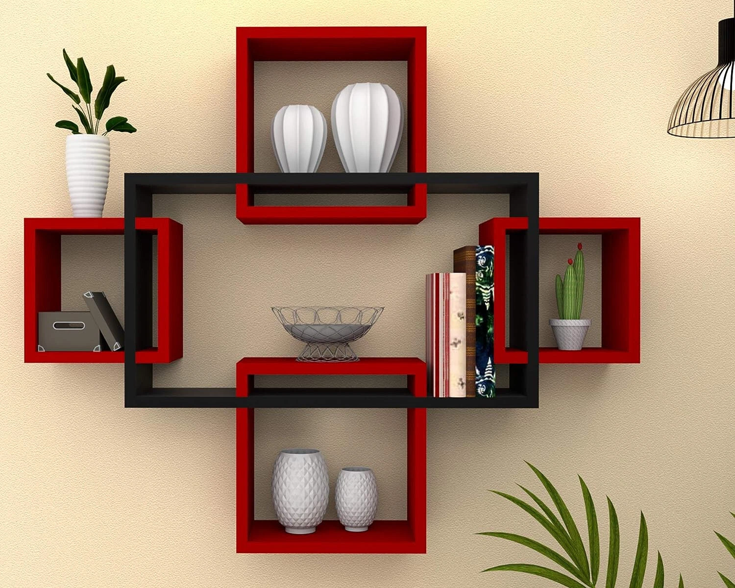 Exclusively Designed Wall Shelf with 5 intersecting Decorative Living Room Gift
Opens in a new windo