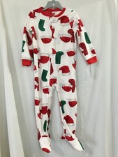 New Carter's Santa Hat Fleece Pajama PJs Footie Sleeper Christma Toddler U pick