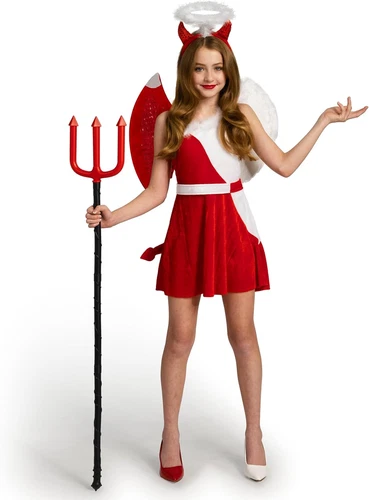 Deluxe Heavenly Devil Tween Costume for Kids Halloween Fun