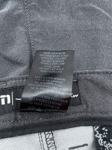 Travis Mathew Shorts Men 34 Gray Chino Golf Performance Lightweight Stretch Read - Picture 13 of 13