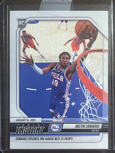 2024-25 Panini Instant NBA #261 Justin Edwards Philadelphia 76ers RC