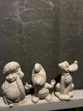 Bundle Of 3 Unpainted Ceramic Characters 