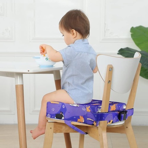Portable Toddler Booster Seat with Non-Slip Bottom & Washable Straps - Picture 3 of 6