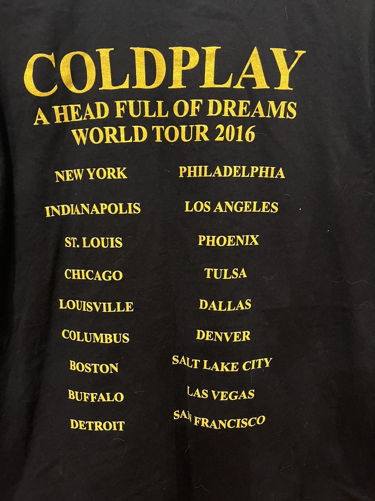 Coldplay 'A head full of dreams' 2016 Tour shirt - Depop