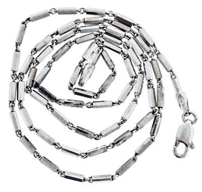 Shiny Arrow Link Bullet 16'' Chain Necklace 1.5mm NEW Real 925 Sterling Silver