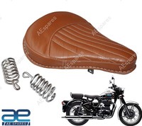 Pure Leder Vorne Sattel Solo Seat Brown FüR Royal Enfield Klassisch 350 500 Gec