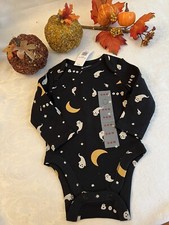 Halloween Bodysuit Ghosts One Piece Sz 3-6 Months