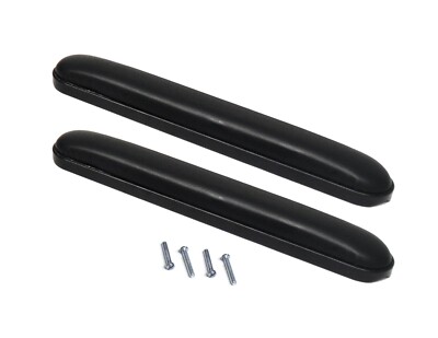 NEW Heavy Duty FULL Length (13-7/8'') Wheelchair Arm Pads, BLACK (Pair) Universal