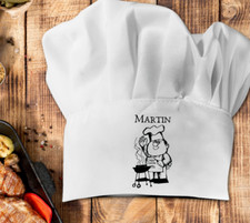 Personalised Chef Hat 'Chief Cook' Adult Novelty Polyester BBQ Chef's Hat