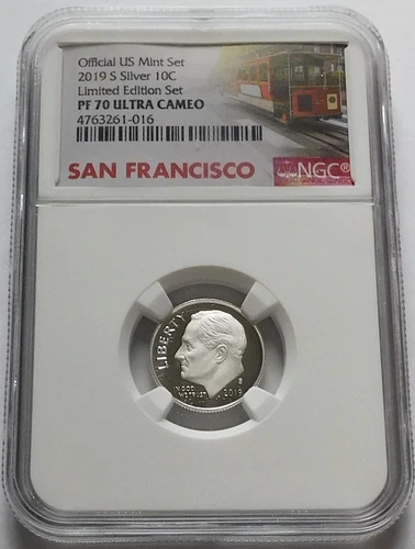 2019-S Silver Roosevelt Proof Dime 10C - NGC PF 70 UCAM, Limited Edition Set