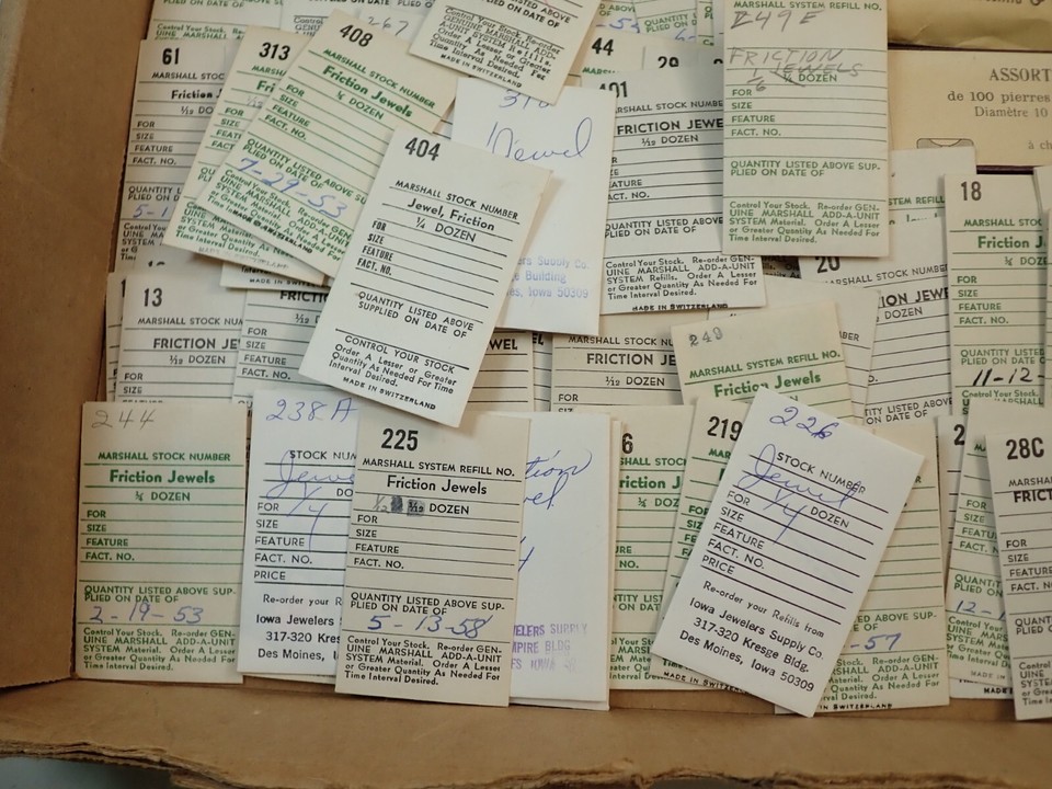 LARGE LOT VINTAGE NOS POCKET WATCH FRICTION JEWEL MOVEMENT PARTS eBay