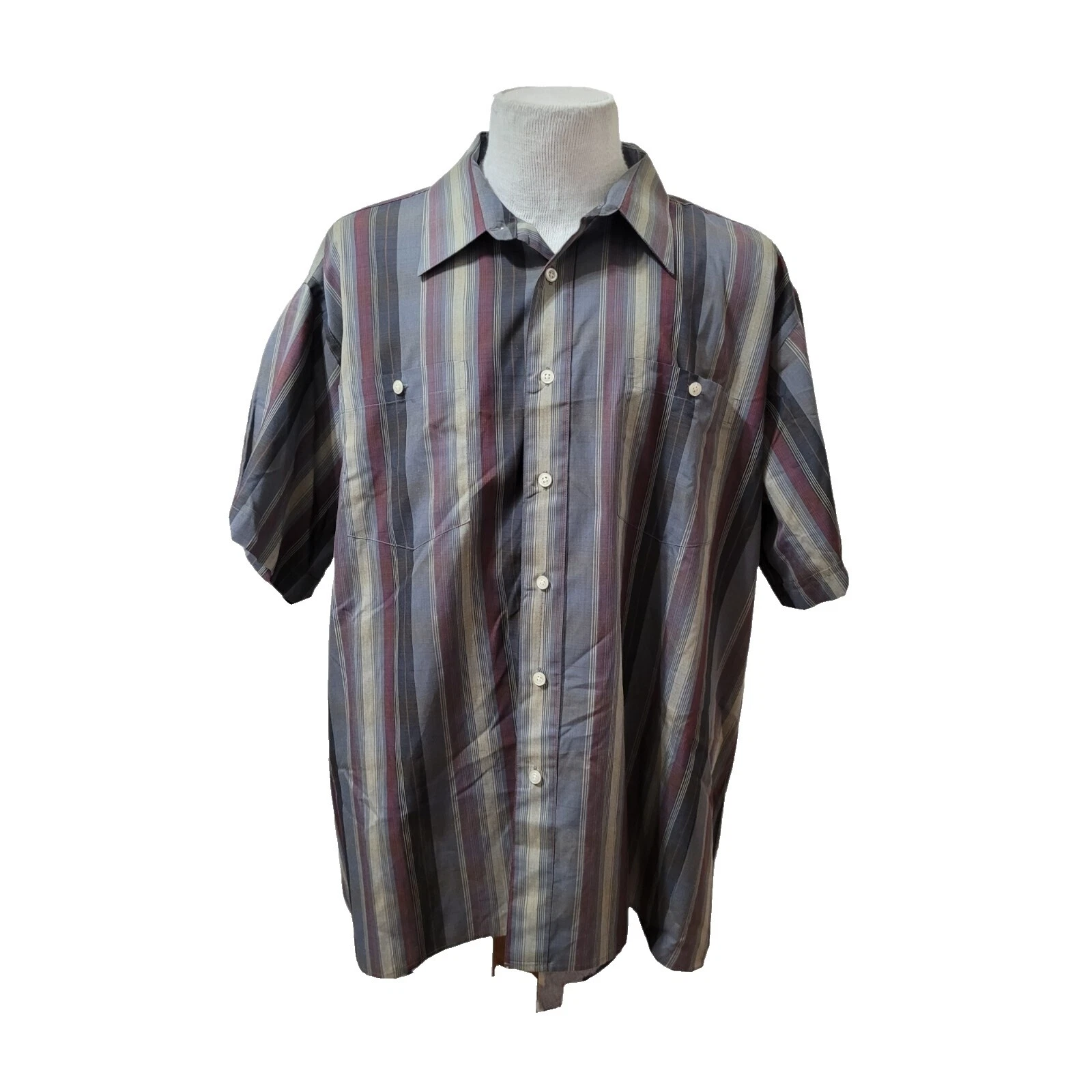 Pierre Cardin Polyester Striped Casual Button-Down Shirts for Men