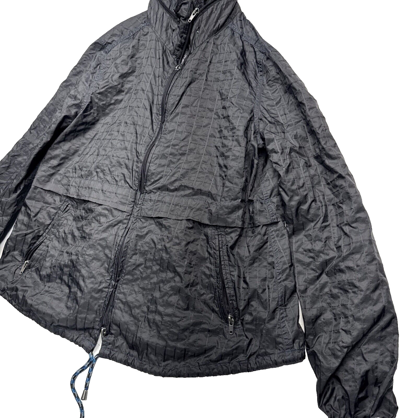Free People Festival Windbreaker Jacket Black Packable Parachute Size M Boho image 5