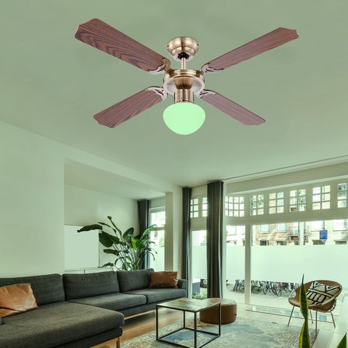 Ventilatore da Soffitto Lampada Telecomando LED Cambiamento di Colore Regolatore - Foto 5 di 12