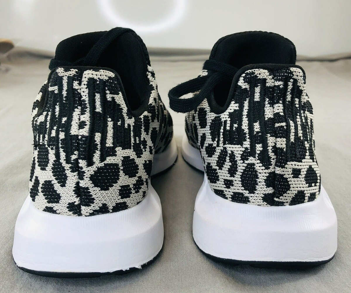 Adidas Swift Run Women's Sz 6.5/7 Cheetah Leopard Animal Print Black White  | eBay