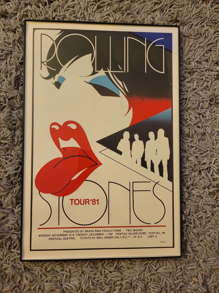 THE ROLLING STONES 1981 TOUR PONTIAC SILVERDOME PROMO POSTER 18