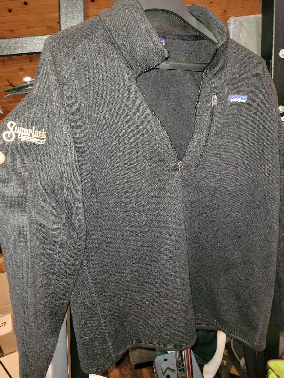Patagonia Better Sweater 1/4 Zip Fleece Pullover in Wax Black Size Large  -image